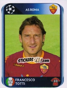 Sticker Francesco Totti - UEFA Champions League 2010-2011 - Panini