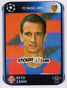 Sticker Reto Zanni - UEFA Champions League 2010-2011 n. 317 - Panini