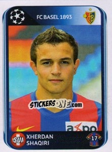 Sticker Xherdan Shaqiri - UEFA Champions League 2010-2011 n. 322 - Panini