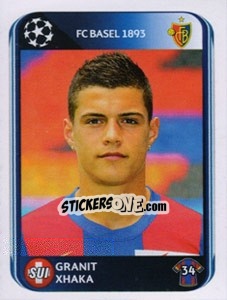 Sticker Granit Xhaka - UEFA Champions League 2010-2011 n. 323 - Panini