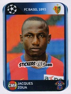 Sticker Jacques Zoua - UEFA Champions League 2010-2011 n. 324 - Panini