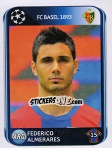 Sticker Federico Almerares - UEFA Champions League 2010-2011 n. 327 - Panini