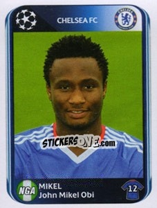 Sticker John Obi Mikel - UEFA Champions League 2010-2011 n. 354 - Panini