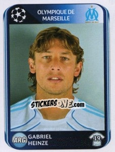 Cromo Gabriel Heinze - UEFA Champions League 2010-2011 - Panini