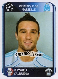 Sticker Mathieu Valbuena - UEFA Champions League 2010-2011 n. 374 - Panini
