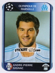 Sticker Andre-Pierre Gignac - UEFA Champions League 2010-2011 n. 377 - Panini