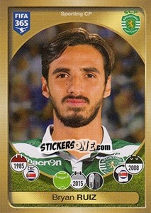 Sticker Bryan Ruiz - FIFA 365: 2016-2017. East Europe n. 43 - Panini