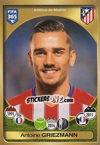 Sticker Antoine Griezmann - FIFA 365: 2016-2017. East Europe n. 59 - Panini