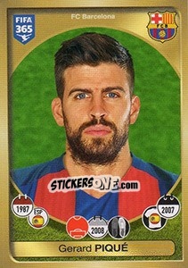 Sticker Gerard Piqué - FIFA 365: 2016-2017. East Europe n. 62 - Panini