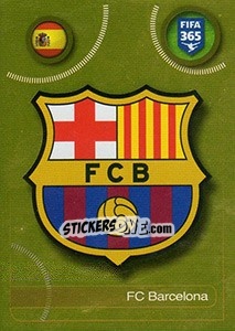 Cromo FC Barcelona logo - FIFA 365: 2016-2017. East Europe - Panini