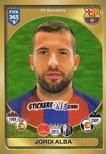 Sticker Jordi Alba - FIFA 365: 2016-2017. East Europe n. 66 - Panini