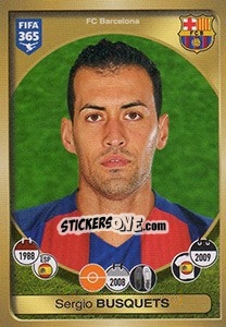 Sticker Sergio Busquets - FIFA 365: 2016-2017. East Europe n. 69 - Panini