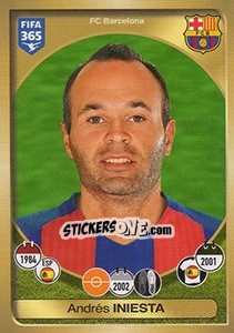 Sticker Andrés Iniesta - FIFA 365: 2016-2017. East Europe n. 70 - Panini