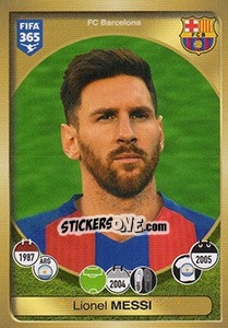 Sticker Lionel Messi - FIFA 365: 2016-2017. East Europe - Panini