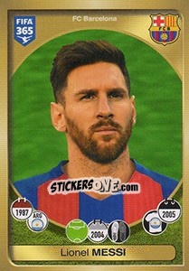 Sticker Lionel Messi - FIFA 365: 2016-2017. East Europe n. 71 - Panini
