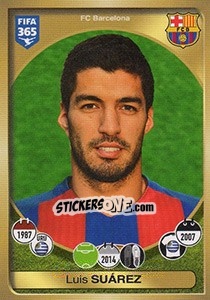 Sticker Luis Suárez - FIFA 365: 2016-2017. East Europe n. 72 - Panini