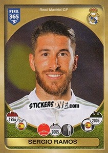 Sticker Sergio Ramos - FIFA 365: 2016-2017. East Europe n. 75 - Panini