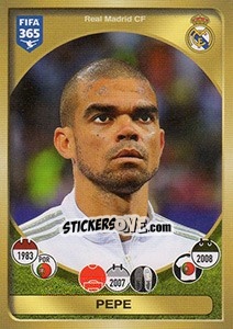 Sticker Pepe - FIFA 365: 2016-2017. East Europe n. 77 - Panini