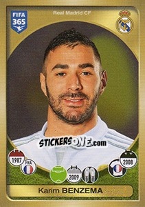 Sticker Karim Benzema - FIFA 365: 2016-2017. East Europe n. 86 - Panini