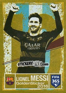 Sticker Lionel Messi (Fc Barcelona) - FIFA 365: 2016-2017. East Europe n. 3 - Panini