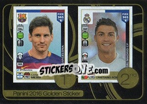 Sticker Lionel Messi / Cristiano Ronaldo - FIFA 365: 2016-2017. East Europe n. 8 - Panini