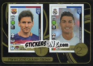 Figurina Lionel Messi / Cristiano Ronaldo - FIFA 365: 2016-2017. East Europe - Panini