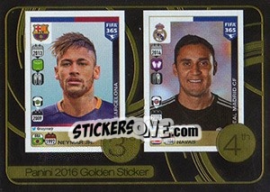 Sticker Neymar Jr. - Keylor Navas - FIFA 365: 2016-2017. East Europe n. 9 - Panini