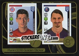 Sticker Robert Lewandowski / Zlatan Ibrahimovic - FIFA 365: 2016-2017. East Europe n. 11 - Panini