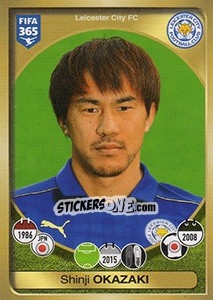 Sticker Shinji Okazaki - FIFA 365: 2016-2017. East Europe n. 98 - Panini