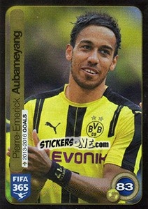 Sticker Pierre-Emerick Aubameyang (Borussia Dortmund) - FIFA 365: 2016-2017. East Europe n. 102 - Panini
