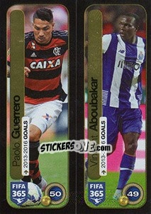 Sticker Paolo Guerrero (Flamengo) / Vincent Aboubakar (FC Porto) - FIFA 365: 2016-2017. East Europe n. 108 - Panini
