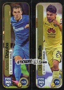 Sticker Artem Dzyuba (FC Zenit) / Oribe Peralta (Club América) - FIFA 365: 2016-2017. East Europe n. 118 - Panini