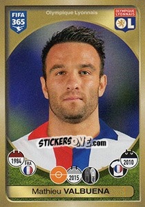 Sticker Mathieu Valbuena - FIFA 365: 2016-2017. East Europe n. 131 - Panini