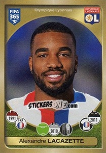 Figurina Alexandre Lacazette - FIFA 365: 2016-2017. East Europe - Panini