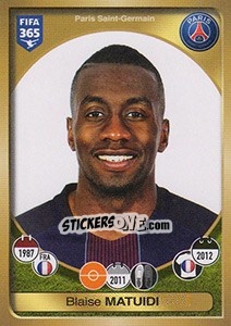 Sticker Blaise Matuidi - FIFA 365: 2016-2017. East Europe n. 143 - Panini