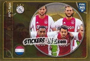 Sticker AFC Ajax team - FIFA 365: 2016-2017. East Europe n. 166 - Panini