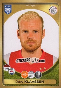 Sticker Davy Klaassen - FIFA 365: 2016-2017. East Europe n. 169 - Panini