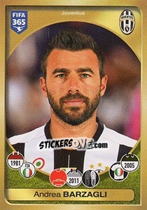 Sticker Andrea Barzagli - FIFA 365: 2016-2017. East Europe n. 179 - Panini