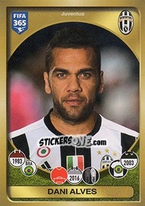 Sticker Dani Alves - FIFA 365: 2016-2017. East Europe n. 183 - Panini
