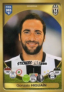 Sticker Gonzalo Higuaín - FIFA 365: 2016-2017. East Europe n. 187 - Panini