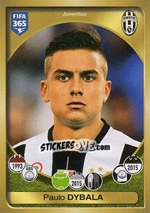 Sticker Paulo Dybala - FIFA 365: 2016-2017. East Europe n. 188 - Panini