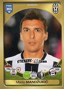 Sticker Mario Mandžukic - FIFA 365: 2016-2017. East Europe n. 189 - Panini