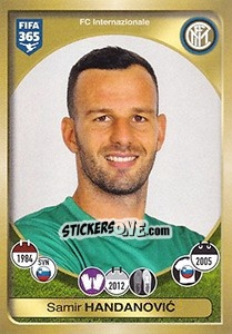 Sticker Samir Handanovic - FIFA 365: 2016-2017. East Europe n. 190 - Panini