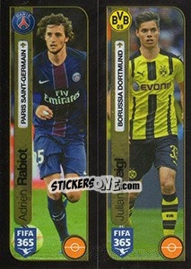 Sticker Adrien Rabiot (Paris Saint-Germain) / Julian Weigl (Borussia Dortmund) - FIFA 365: 2016-2017. East Europe n. 209 - Panini