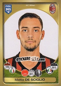 Sticker Mattia De Sciglio - FIFA 365: 2016-2017. East Europe n. 219 - Panini