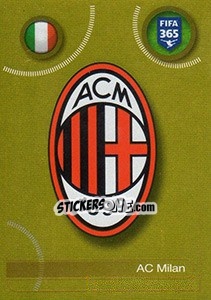 Sticker AC Milan logo - FIFA 365: 2016-2017. East Europe n. 221 - Panini