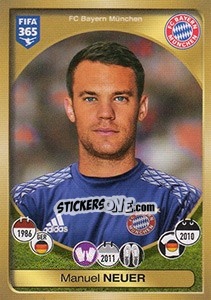 Sticker Manuel Neuer - FIFA 365: 2016-2017. East Europe n. 230 - Panini