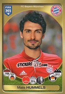 Cromo Mats Hummels - FIFA 365: 2016-2017. East Europe - Panini