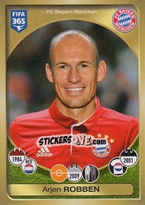 Sticker Arjen Robben - FIFA 365: 2016-2017. East Europe n. 238 - Panini