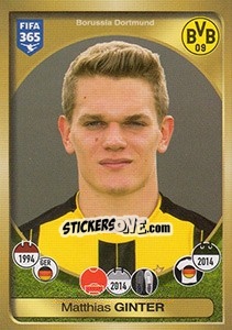 Sticker Matthias Ginter - FIFA 365: 2016-2017. East Europe n. 246 - Panini